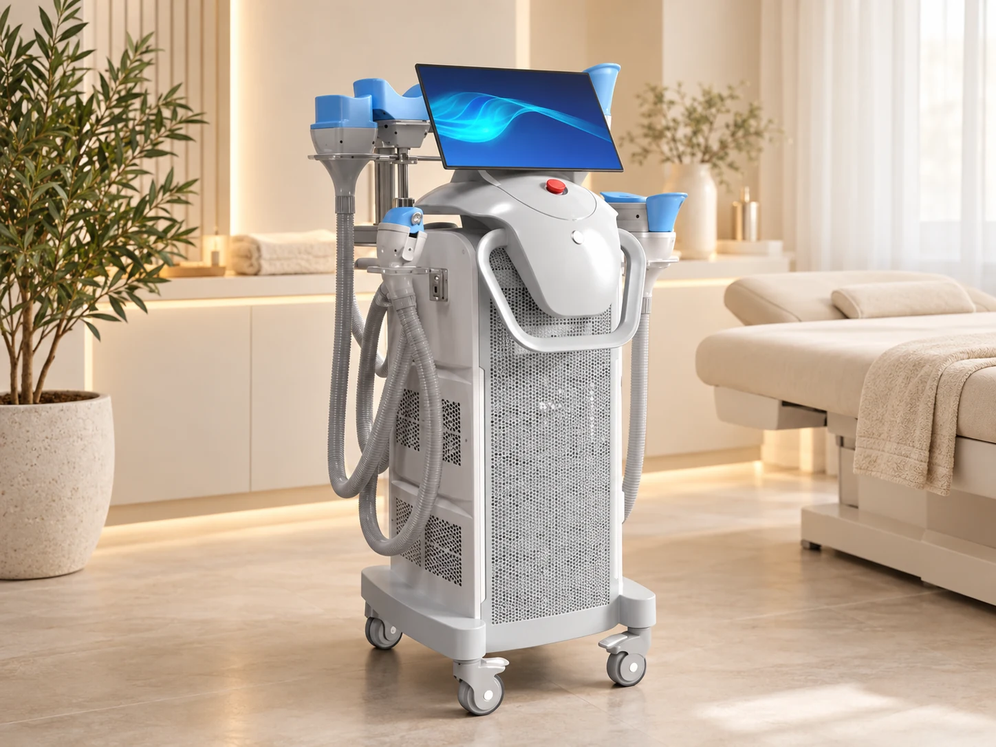 Cryolipolyse-Gerät mit Behandlungsapplikatoren